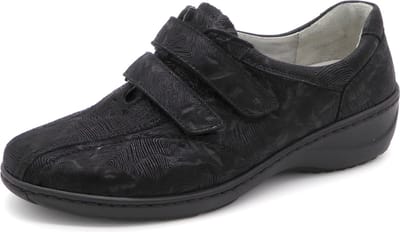 Waldläufer Dames Klittenbandschoen - 607302-101 Zwart 001 - Wijdte K - Maat 4 (37)