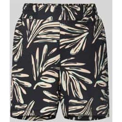 Korte relaxed fit broek met structuurmotief