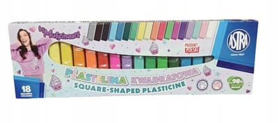 Astra Square Clay 18 neon- en pastelkleuren - vlekt niet