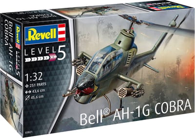 Revell Modelbouwpakket Militaire voertuigen - 03821 Bell AH-1G Cobra Heli Plastic - 1:32 - Modelbouw