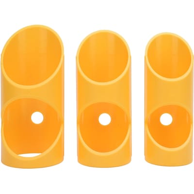 Ensemble de 3 pièces Outil Coupe-tube en mousse Guide de coupe d'isolation de tuyau en mousse ABS pour la décoration de la maison jaune