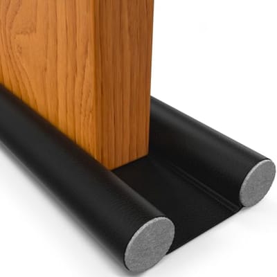 Deur Tochtstrip - Tochtrol Tochtstopper - Houdt Kou Wind Stof Buiten - Geschikt voor Voordeur Buitendeur - Waterdicht Verstelbaar tot 93 cm - Zwart