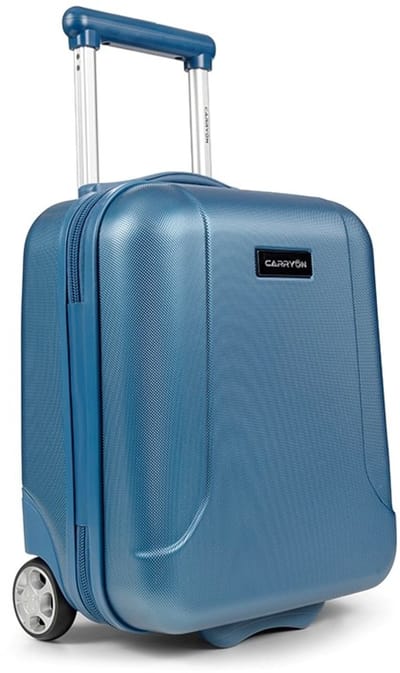 CarryOn Skyhopper Underseat Reiskoffer – 40 x 30 x 20 cm – Harde Trolley Koffer – 19 Liter – Lichtgewicht – TSA-slot – Blauw