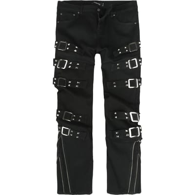 Gothicana by EMP - Gothic Stoffen broek - Azaradel - W30L32 tot W34L34 - voor Mannen - zwart