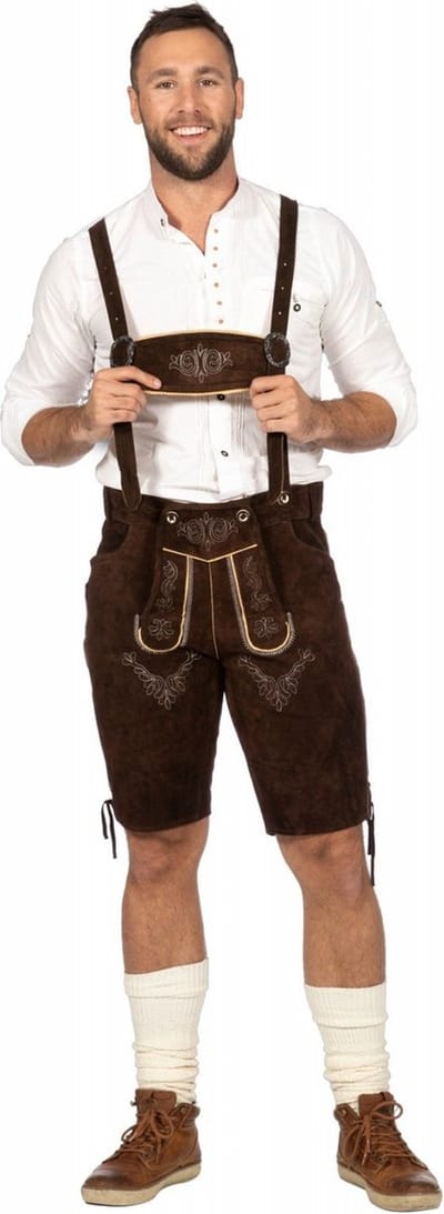 Bierfeest Lederhosen Duitse Dorstige Dieter Man