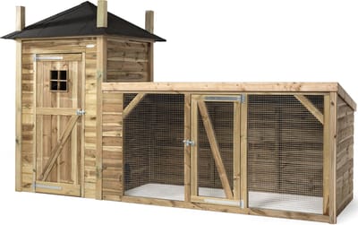 Wood Selections Kippenhok Lotte - Kippenren - Nachthok Kippen voor buiten - kippenhok met buitenverblijf - Dierenverblijf