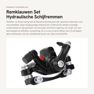 Dailygoods- Remklauw Set - Hoogwaardige Aluminium Legering - Verbeterde Hydraulische Rem - Voor Mountainbike - F140/R160mm/F160/R180mm - Eenvoudige Installatie - Fietsrem