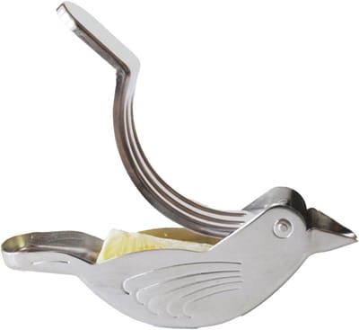 Vogel Citroenpers - Handige Sapmaker - Sap Extraheren - Unieke Vogelvorm - 115 cm Lengte - Zilverkleurig