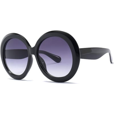 Pour Hommes Et Femmes Grandes Lunettes Rondes Vintage Premium Extra Larges Lunettes de Soleil pour Femmes Hommes Designer Bonne Qualité Gn Protection UV 400 Oculos black
