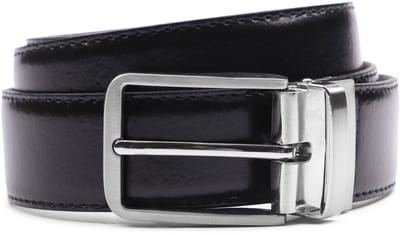 Suitable Riem Zwart Leer - Maat 95 - Heren leren broekriem / broeksriem - Ceintuur - Riem formeel