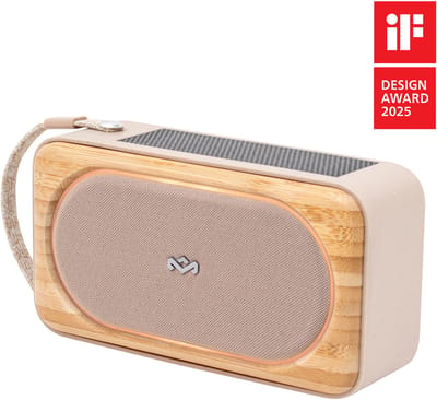 House of Marley Roots Solar Bluetooth speaker - Draadloze compacte speaker - Ingebouwde Flesopener - Solar Powerbank - Waterproof - 19 uur Batterijduur - Gemaakt van Duurzame Materialen - Cream