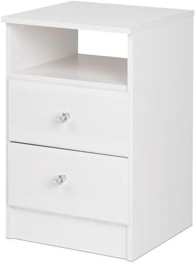 Nachtkastje met laden - Nachttafel bedside table - Opbergen slaapkamer - Veiligheidstop laden - 16 x 24.5 x 15.5 inch
