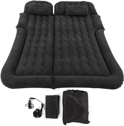 Opblaasbaar Bed - Auto Matras - Comfortabel Slapen - Met Ingebouwde Pomp - Twin Size - Zwart