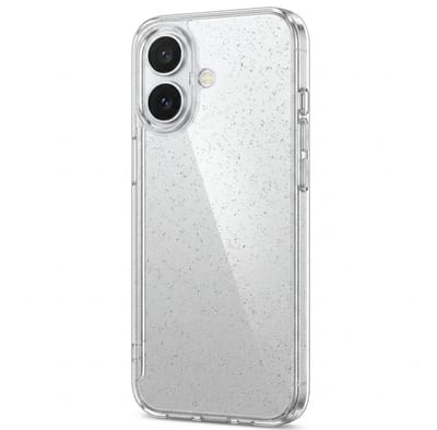 Glitter Hoesje Geschikt voor iPhone 16 plus Telefoonhoesje Case transparant