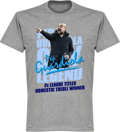 Pep Guardiola Legend T-Shirt - Grijs - L
