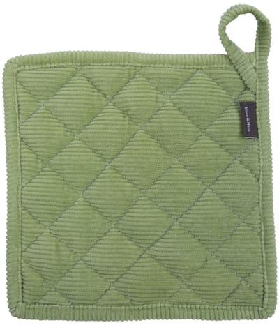 Corduroy pannenlap groen 20x20cm