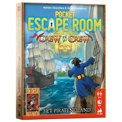 999 Games - Pocket Escape Room - Crew vs Crew - Escape Room Spel - Los puzzels op en win - Gezelschapsspel - Breinbreker - Nederlandstalig - Klein cadeautje