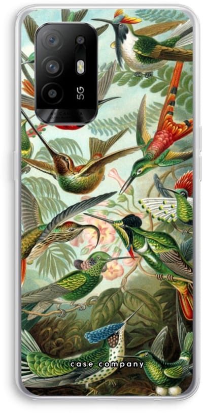 Case Company® - Hoesje geschikt voor Oppo A94 5G hoesje - Haeckel Trochilidae - Soft Cover Telefoonhoesje - Bescherming aan alle Kanten en Schermrand