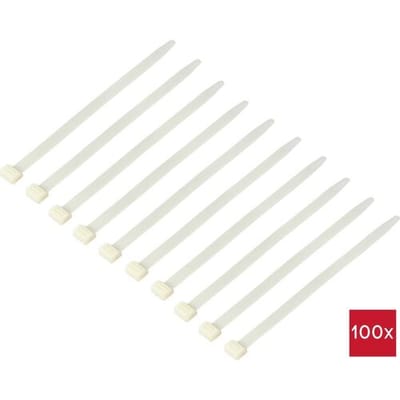 TRU COMPONENTS TC-12533312 Kabelbinder 280 mm 12.7 mm Natuurlijk wit HVAC 100 stuk(s)