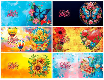 Dailygoods- Diamant Schilderij 5D DIY - Zonnebloemen/Vogel - Wenskaart - Mozaïek Kit - Strass Steentjes - Unieke Glans - Afmetingen 30 cm - Diamantpainting