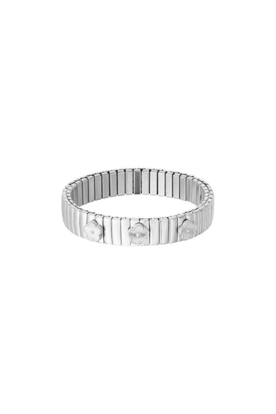Statement bloom dames armband - Zilverkleurig - Roestvrij staal - Nikkelvrij - Sieraden
