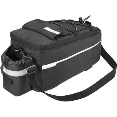 Lixada Geïsoleerde Koffer Koeltas Fiets Achterdrager Opberg Bagagezak Reflecterende MTB Fietstas Zijkoffer Schouder zwart