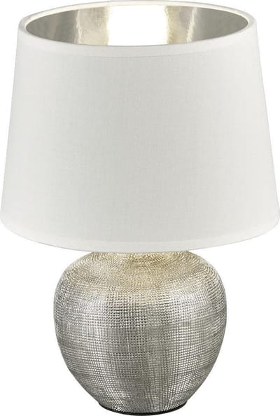 REALITY LUXOR - Tafellamp - Zilver - excl. 1x E14 28 W - Snoerschakelaar
