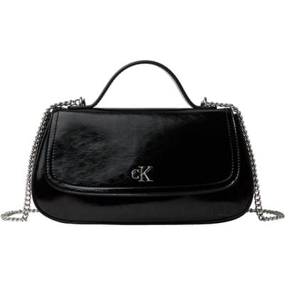 Calvin Klein Metallic Top Handle Crossover Bag Black Size: OS | Handbags Outlet | Dames | Zwart