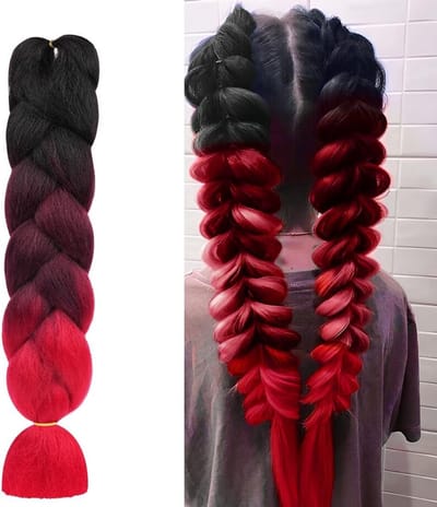 Ombre Jumbo Haar Extensions - 3 Stuks Synthetische Vlecht Haar voor Vrouwen, Perfect voor Vlechten en Twists