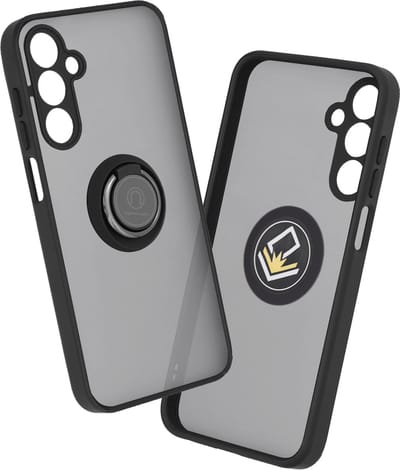 Hoesje geschikt voor Samsung Galaxy A25 - Techsuit Glinth Back Cover met ring en magneet - Zwart