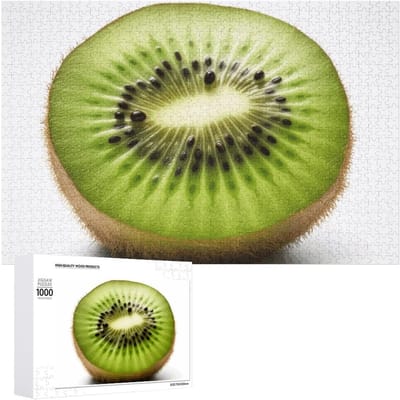 Houten Puzzel - Legpuzzel 1000 - Ontspanning Thuis - Gepersonaliseerd Cadeau - 52 x 38 cm - Kiwi groen