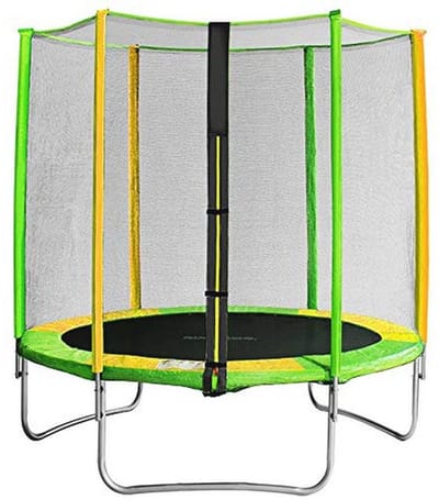 Trampoline voor kinderen Ø 150 cm met veiligheidsnet en randbescherming - Tuin en outdoor