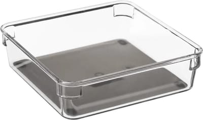 5Five Keuken lade organizer bakje - Set van 6x stuks - 1-vaks - Tidy Smart serie - kunststof - 16 x 16 x 4,5 cm