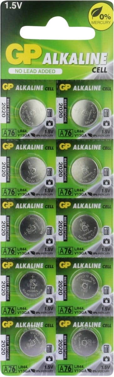 Gp Alkaline Batterijen Mini A76 G13 X10 Voor Horloges En Andere Kleine Apparaten