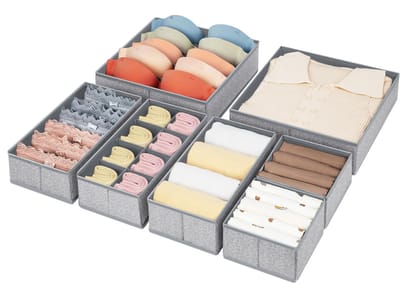 Unyqoos® Praktische Set van 7 Opbergdozen voor Kast en Lade Organisatie
