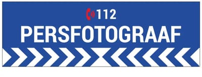 Persfotograaf autosticker binnenzijde raam | 21 x 7 cm