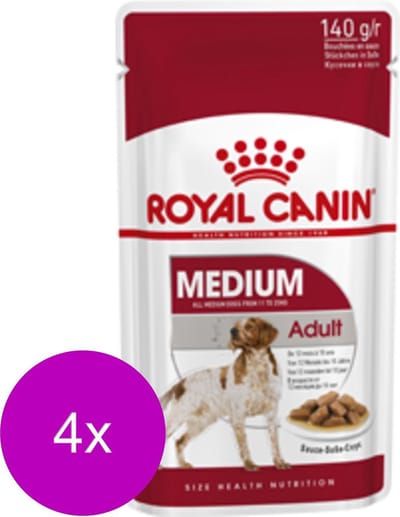 Royal Canin Medium Adult Natvoer - Hondenvoer - 4 x 10x140 g