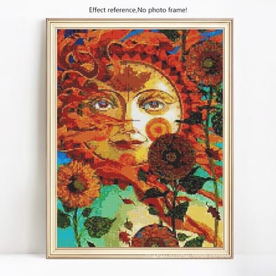 Arrivées Peinture Diamant 5D Broderie Strass Cadeau Dessin Animé Décoration Maison 20X30 orange