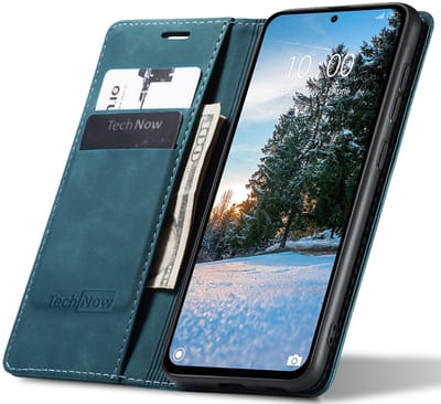 Hoesje geschikt voor Xiaomi Redmi Note 14 4G - Book Case Leer Slimline Blauw