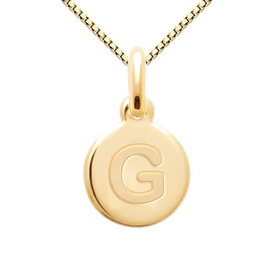 Amanto Ketting Letter G Gold - 925 Zilver Verguld - Alfabet - ∅8mm - 45cm
