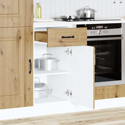 vidaXL - Onderkast - Kalmar - bewerkt - hout - artisanaal - eikenkleur