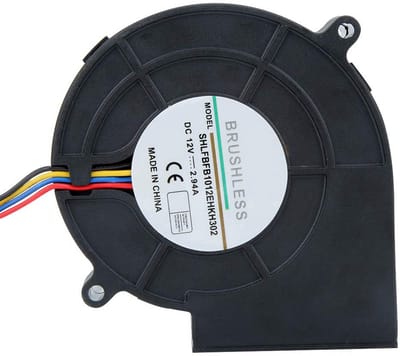 DC Borstelloze Radiale Ventilator 12V 5300 RPM Turbo Centrifugaal Luchtblazer met Dubbele Kogellager