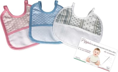 Set van 3 Mini Slabbers voor Kinderen met Kant en Katoenen Voering