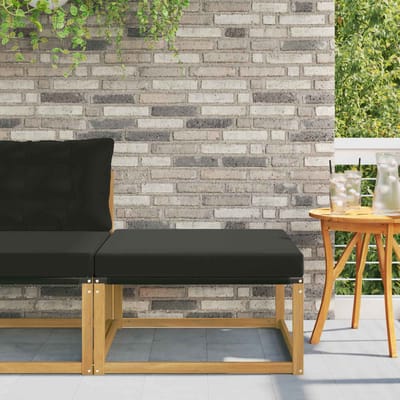 vidaXL - Buiten - Voetenbank - Massief - Acacia - Hout - Wit