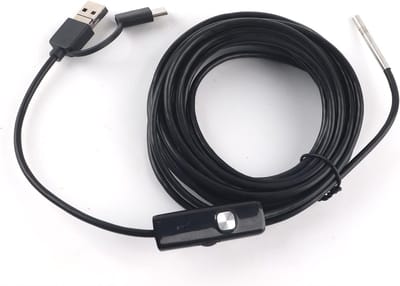Waterdichte Endoscoop met 3,9 mm Lens en HD-camera, 6 LED-lampen, Compatibel met Android en Type C (5 meter kabel)