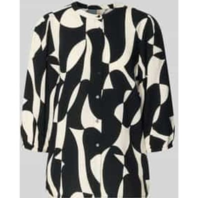 regular fit blouse van viscose met 3/4-mouw model 'CHANISE'