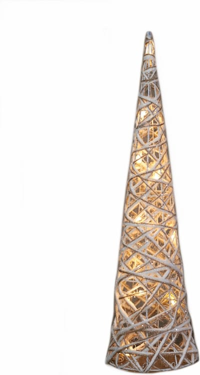 Anna's Collection LED kegel kerstboom lamp - H60 cm - 15 led lampjes - warm wit - kerstverlichting - kegellamp