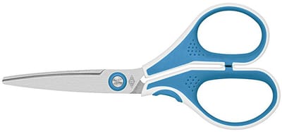 Wedo 975 5010, Volwassene, Rechte knip, Enkel, Blauw, Wit, Roestvrijstaal, Universeel