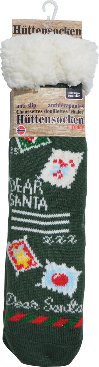 SUPER ZACHTE Kerstsokken - Happy holiday socks - Driving home - mét antislip - Dear Santa letter - one size