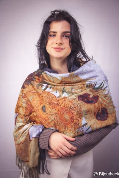 Bijoutheek Sjaal (Fashion) Zonnebloemen Van Gogh Print